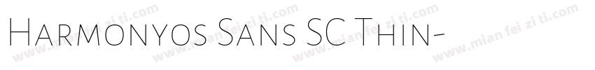 Harmony0s Sans SC Thin字体转换